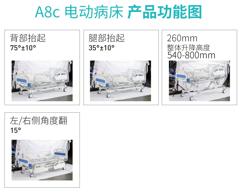 電動病床產(chǎn)品功能圖