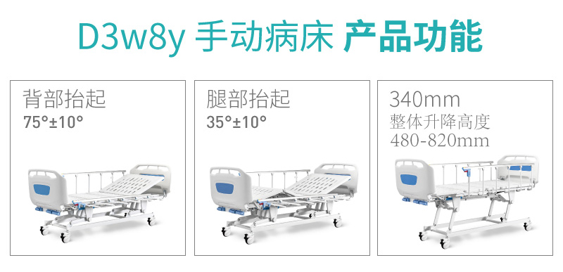 手動病床產(chǎn)品功能圖